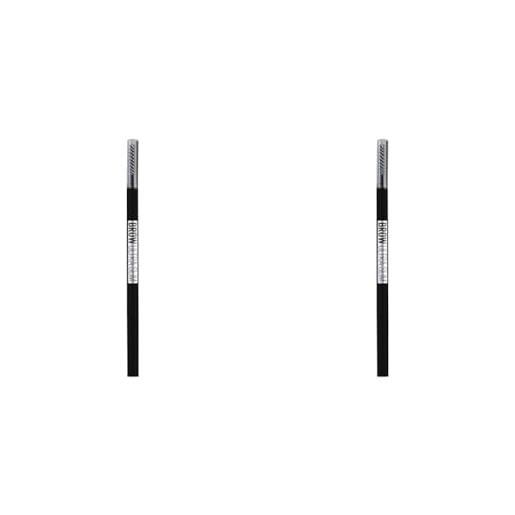 Maybelline new york matita sopracciglia brow ultra slim, per sopracciglia precise e definite, black brown (06), (confezione da 2)