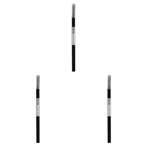 Maybelline new york matita sopracciglia brow ultra slim, per sopracciglia precise e definite, black brown (06), (confezione da 3)