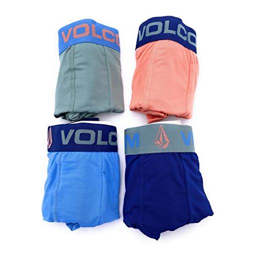 Volcom boxer shorts i boxer briefs i confezione da 4 pezzi i uomo i taglia m, l, xl i blu chiaro-arancione-grigio i performance stretch, nero, blu, verde, rosso, xl