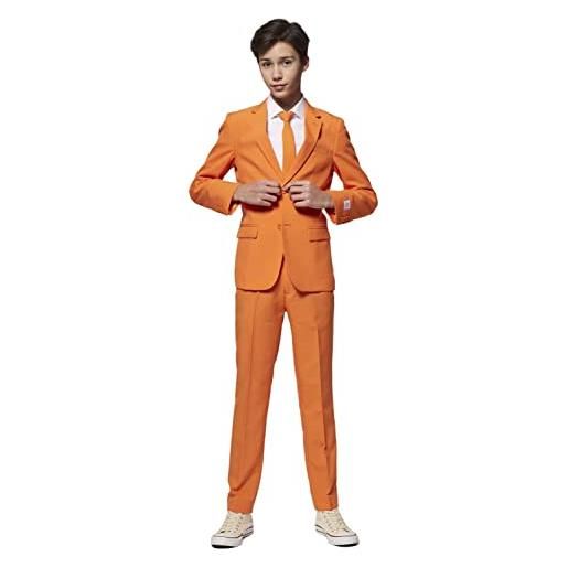 OppoSuits tuta arancione a tinta unita per ragazzi - prom and wedding party outfit - incluso blazer, pantaloni e cravatta - arancione