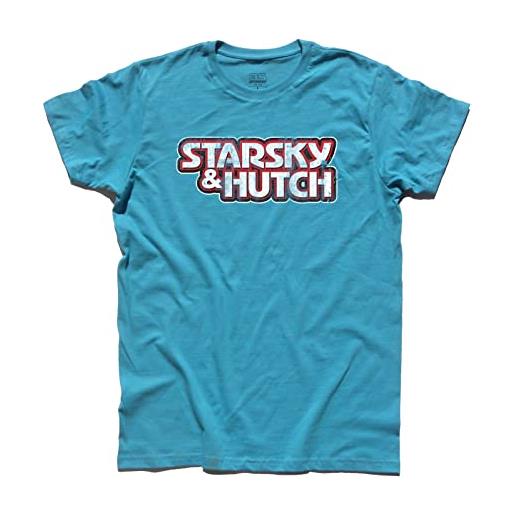 3styler t-shirt uomo starsky & hutch - vintage logo - serie tv anni 70 shirt - linea classic - 100% cotone 185 gr/mq (m, rosso)
