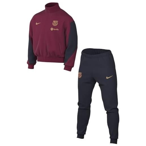 Nike fcb m nk df strk trk suit k tuta sportiva, noble red/deep royal blue/club gold, l uomo