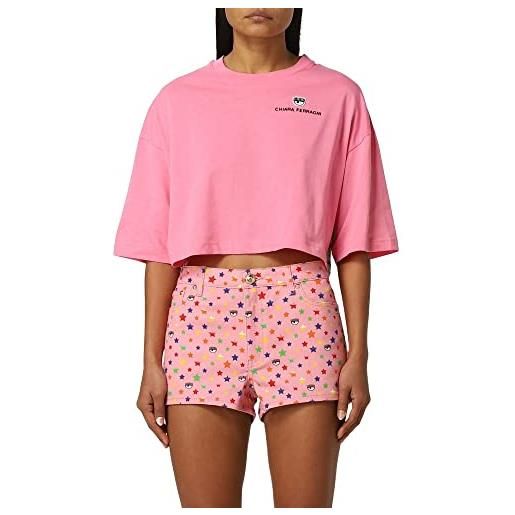 CHIARA FERRAGNI donna maglietta t-shirt logo 72cbht10cjt00 rosa sachet pink 414