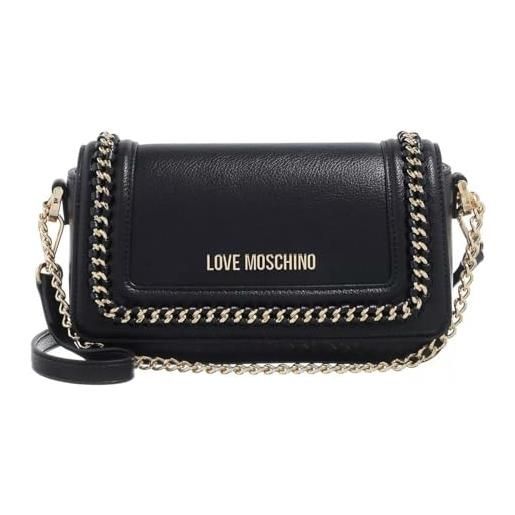 Love Moschino borsa a tracolla da donna marchio, modello jc4031pp1hln0, realizzato in pelle sintetica. Nero