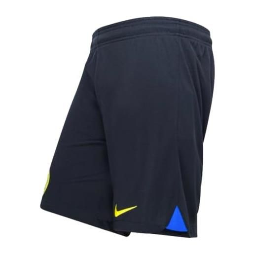 Nike inter fc dx2711-010 inter m nk df stad short ha pantaloncini uomo black/lyon blue/vibrant yellow m