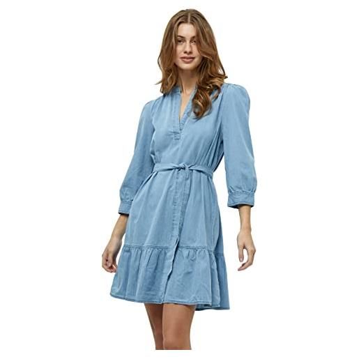 Minus mirell short dress donna, blu (001 light denim), 46