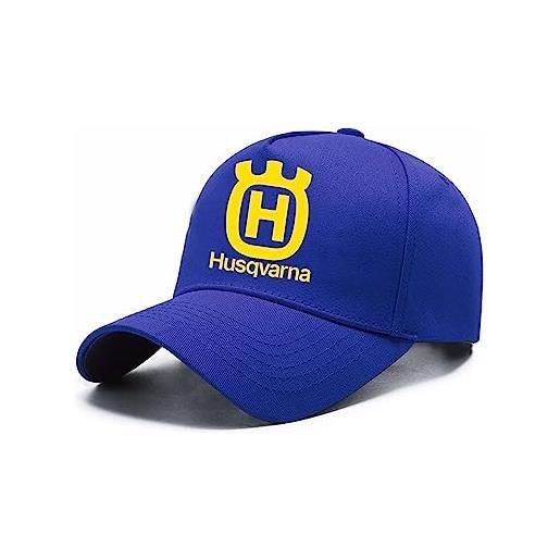 KHUYTRP berretto da baseball unisex - logo h. U. S. Q. V. A. R. N. A cappello stampato camionista casual anatra ombrellone esterno cappellini per solare regali adolescenti- blue||one size