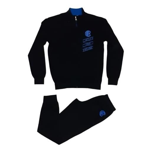 FC Internazionale Milano pigiama tuta inter ufficiale felpato zip lunga uomo adulto s m l xl xxl in4117ne (l)