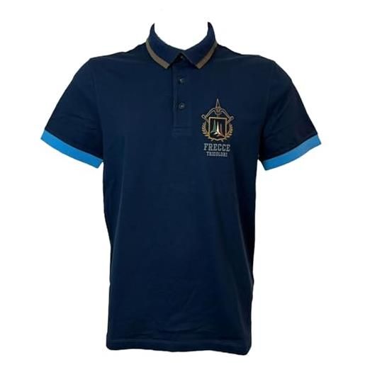 Aeronautica Militare polo po1761, da uomo, in piqué, maglia, t-shirt, maglietta, maniche corte, frecce tricolori (l, verde)