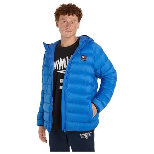 Tommy Jeans tjm hooded lt down jacket ext dm0dm17882 giacche imbottite, blu (meridian blue), xl uomo