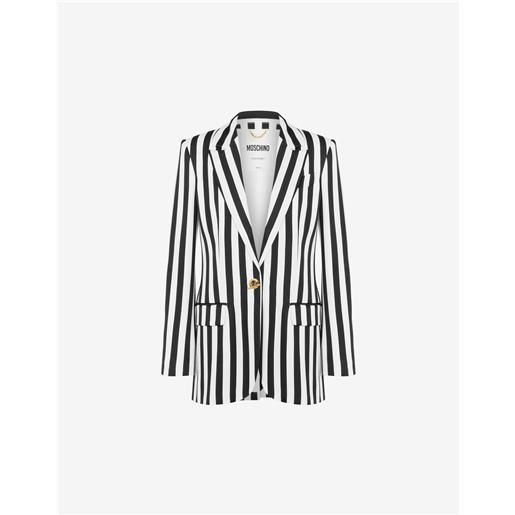 Moschino giacca in cady archive stripes