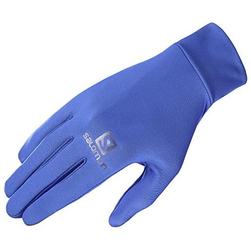 Salomon guanti cross warm guanti unisex, perfetti per corsa, escursionismo, sci e snowboard, blu nautico/nautical blue, medium