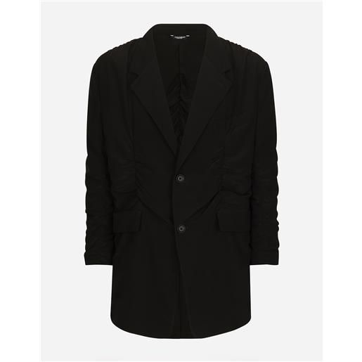 Dolce & Gabbana giacca monopetto arricciata in seta