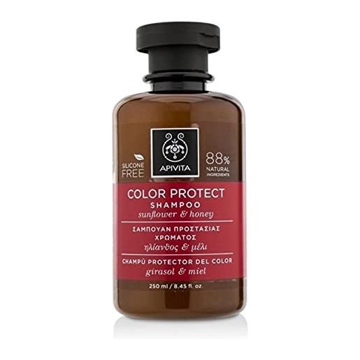 Apivita - shampoo protettivo di colore girasole e miele