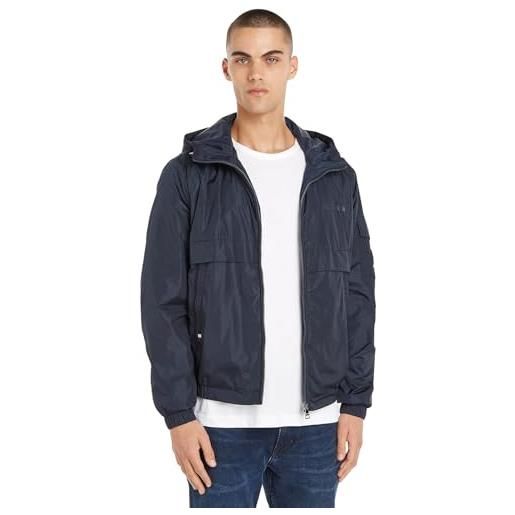 Tommy Hilfiger giacca uomo hooded jacket giacca da mezza stagione, blu (desert sky), xl