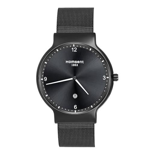 MicLee orologi da uomo al quarzo orologi ultra slim quadrante minimalista orologi da polso con calendario cinturino in acciaio inossidabile regalo per lo sposo