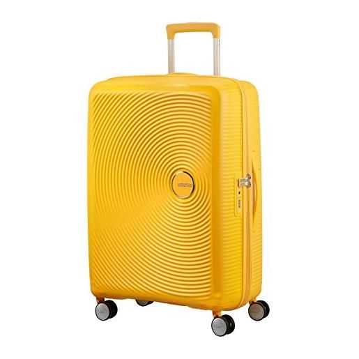 American Tourister soundbox, spinner espandibile bagaglio a mano unisex - adulto, giallo (golden yellow), m (67 cm - 81 l)