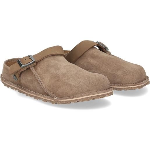 Birkenstock lutry premium 1025297 gray taupe suede leather