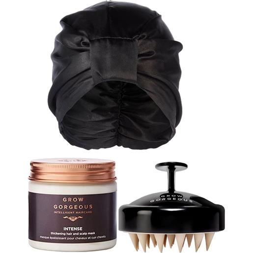 Grow Gorgeous kit capelli: maschera intense + turbante + massaggiatore