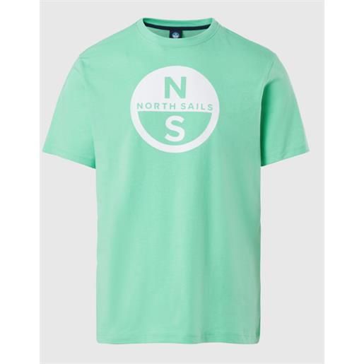 North Sails basic t-shirt m/m short sleev-spring bud logo grande bianco uomo