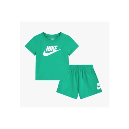 Nike junior club tee & short set verde baby bimbo