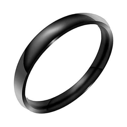 Everstone titani fede nuzial uomini donne maschio femmina coppia anello anello di nozze set colore nero misura 5.5-37.5 6mm 4mm & 3mm
