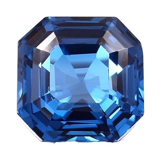 Gems_Hub 1 pz di tormalina indicolite naturale forma ottagono taglio asscher 13x13mm gemma sciolta per la creazione di gioielli. (fai da te, anello, ciondolo, collana) | gh_nat_00420, 13x13mm, pietra