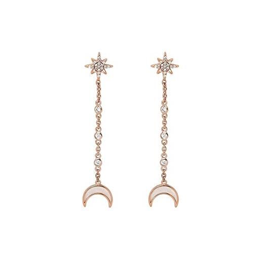 Emporio Armani orecchini da donna, dimensione: 46x9x2mm, dimensione stella: 8x6x2mm, dimensione luna: 9x7x2mm orecchini in oro rosa e argento, eg3397221