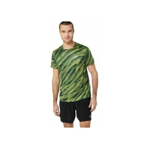 ASICS core all over print ss top, t-shirt uomo, cactus/rain forest