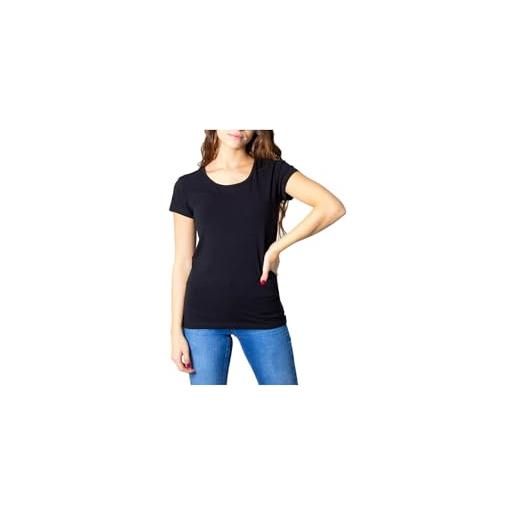 Only onllive love s/s o-neck top jrs blouse, nero, l donna