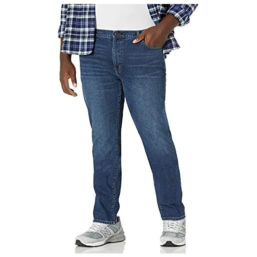 Amazon Essentials jeans elasticizzati skinny uomo, delavé scuro, 32w / 33l