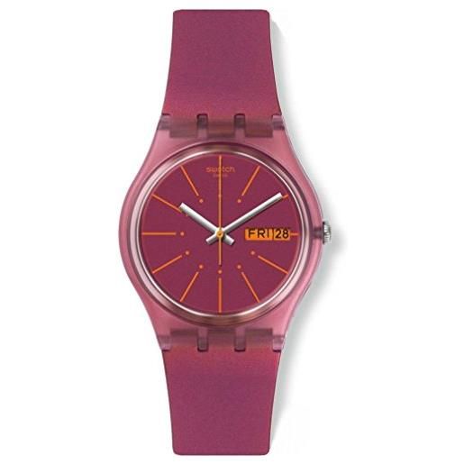 Swatch orologio da donna analogico al quarzo con cinturino in plastica - gp701