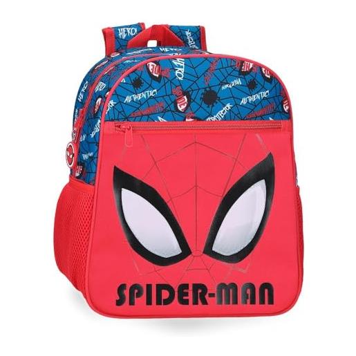 Marvel joumma spiderman authentic zaino scuola adattabile a carrello rosso 27 x 33 x 11 cm poliestere 9,8 l, rosso, zaino scuola adattabile a carrello