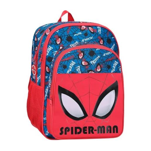 Marvel joumma spiderman authentic zaino scuola rosso 30x40x13 cm poliestere 15,6l, rosso, zaino scuola