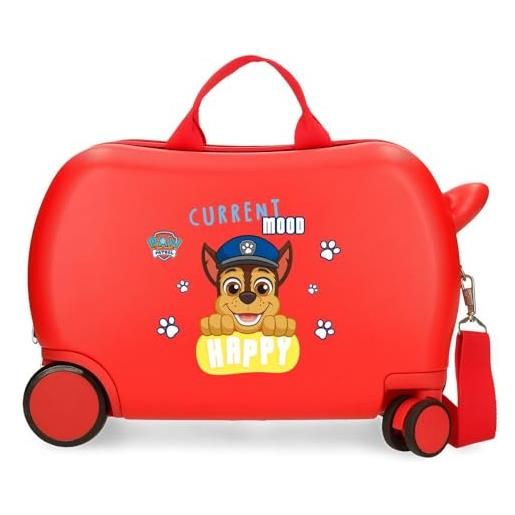 La Patrulla Canina paw patrol playful valigia per bambini rossa 45 x 31 x 20 cm rigida abs 24,6 l 1,8 kg 4 ruote bagaglio mano, rosso, valigia per bambini