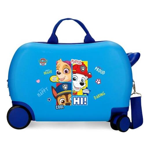 Paw Patrol be happy valigia per bambini blu 45 x 31 x 20 cm rigida abs 24,6 l 1,8 kg 4 ruote bagaglio mano, blu, valigia per bambini
