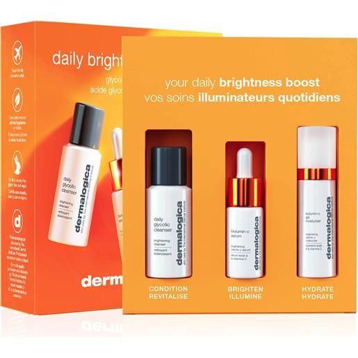 Dermalogica set regalo per la cura del viso daily brightness boosters