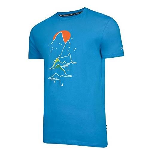 Dare 2B tee t- lifestyle - maglietta da uomo, 100% cotone, uomo, dmt482 34l40, atlantico, xs