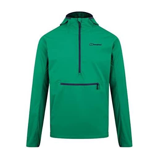 Berghaus theran half zip hooded giacca di pile, colore: verde, xl uomo