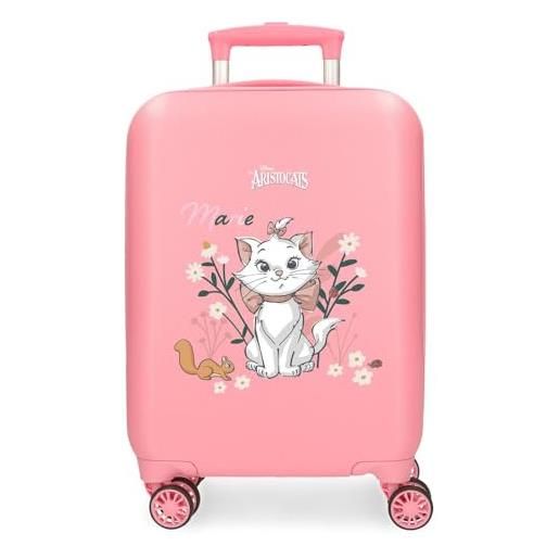 Disney joumma Disney aristocats marie valigia da cabina rosa 33 x 50 x 20 cm rigida abs chiusura a combinazione laterale 28,4 l 2 kg 4 ruote doppie bagaglio a mano, rosa, valigia cabina
