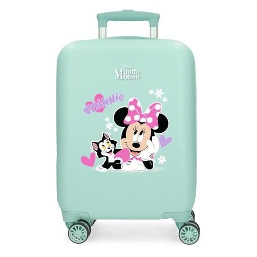 Disney joumma Disney minnie & ro valigia da cabina blu 33 x 50 x 20 cm rigida abs chiusura a combinazione laterale 28,4 l 2 kg 4 ruote doppie bagaglio a mano, blu, valigia cabina