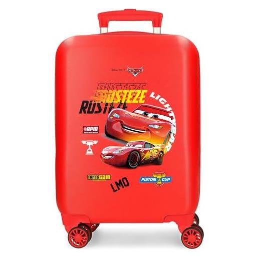 Disney joumma Disney cars rusteze lightyear valigia da cabina rossa 33 x 50 x 20 cm rigida abs chiusura a combinazione laterale 28,4 l 2 kg 4 ruote doppie bagaglio a mano, rosso, valigia cabina