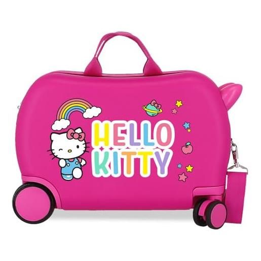 Hello Kitty you are carino valigia per bambini rosa 45 x 31 x 20 cm rigida abs 24,6 l 1,8 kg 4 ruote bagagli mano, rosa, valigia per bambini