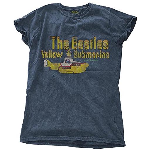 The Beatles t-shirt # m blue femmina # yellow submarine nothing is real