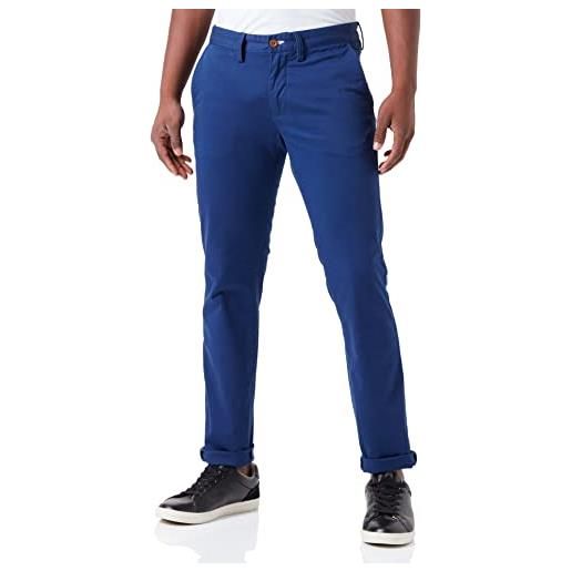 GANT hallden twill chinos pantaloni eleganti da uomo, blu ( deep blue ), 42w / 34l uomo