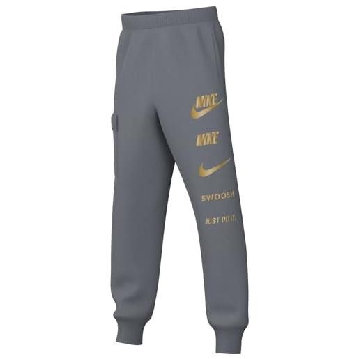 Nike pantaloni tuta cargo junior inverno fn7712 065 nsw fl cargo pant cool grey (xl)