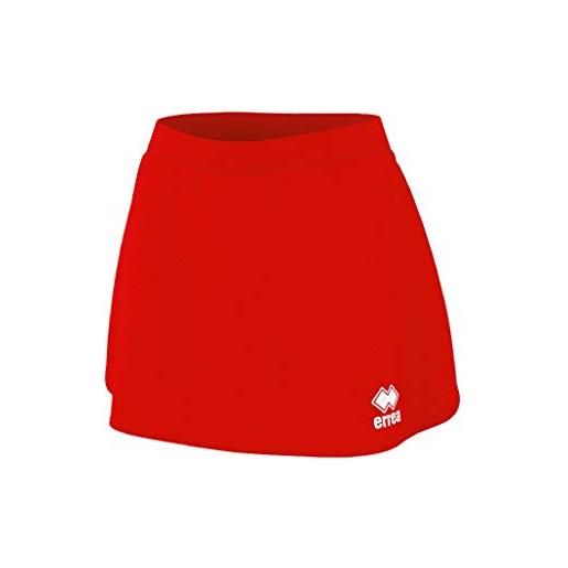 Errea pantalone corto donna 3.0 minigonna skirt, rosso, s