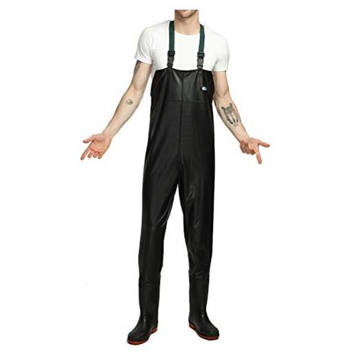 KJHSDNN pantaloni da lavoro per uomo salopette impermeabile nero per campeggio esterno pesca