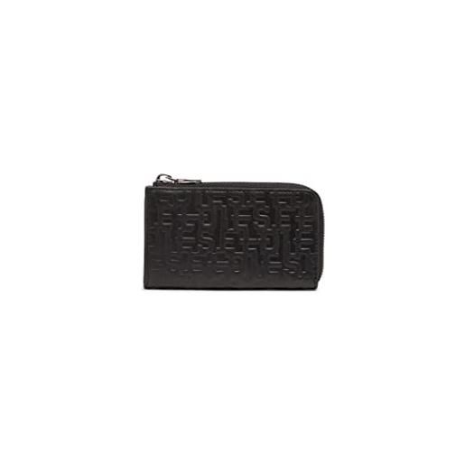 Diesel pc monogram key pouch wallet, accessori da viaggio-portafogli uomo, inchiostro nero, talla única