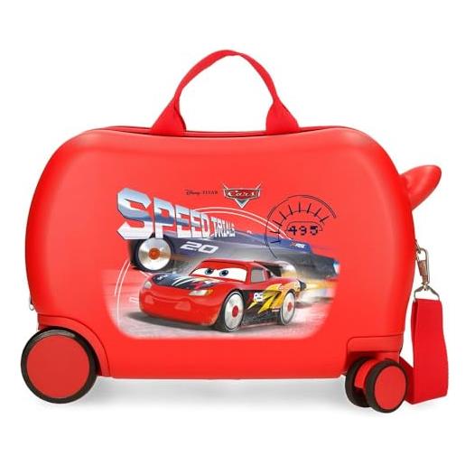 Disney joumma Disney cars speed trials valigia per bambini rosso 45 x 31 x 20 cm rigida abs 24,6 l 1,8 kg 4 ruote bagaglio mano, rosso, valigia per bambini